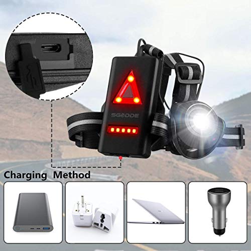 image for SGODDE Outdoor Night Running Lights, LED Chest Run Light with 500 Lume