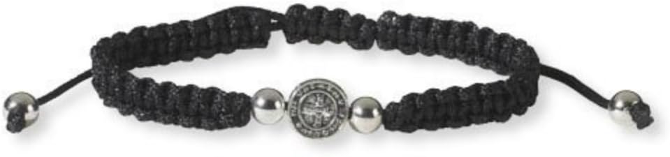Autom Co St. Benedict braided medal bracelet
