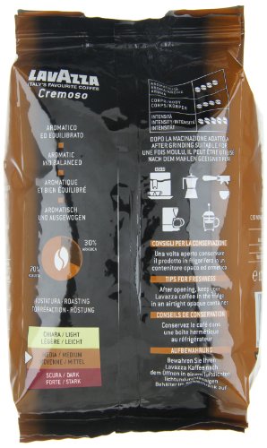 Lavazza, Espresso Italiano Cremoso, Arabica und Robusta Kaffeebohnen, mit Aromanoten von Gewürzen und Kakao, Intensität 8/10, Mittlere Röstung, 1 Packung mit 1 Kg (Packung mit 3) 7