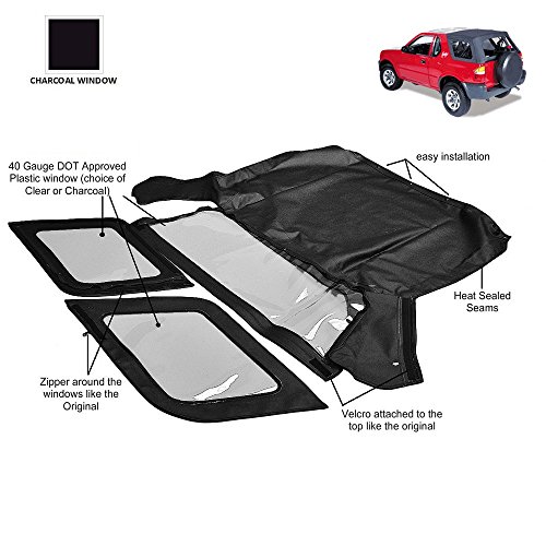 AutoBerry Isuzu Amigo Rodeo 1998-2002 Convertible Soft Top (Charcoal Window)