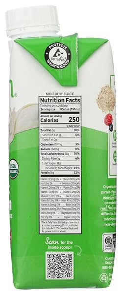 ORGAIN, NUTRI SHAKE SWEET VANILLA BEAN ORGANIC, 11 FL OZ