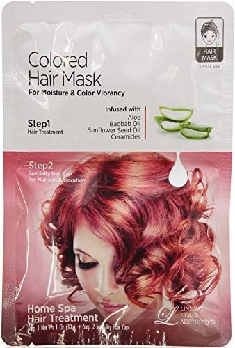 Lindsay Home Aesthetics Color Hair Mask- Infused with Aloe, Baobab Oil, Sunflower Seed Oil, & Ceramides to Smooth Hair Split Ends, Hair Growth, and Acts as a Barrier for Vibrant Hair, 1 oz (Pack of 3)