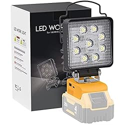 LIVOWALNY Cordless LED Work Light for Dewalt 20v