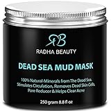 BEST Dead Sea Mud Mask for face & body 8.8 oz - The most effective 100% natural facial treatment to minimize pores, reduce wrinkles, decrease acne and Improve skin Complexion by Radha
