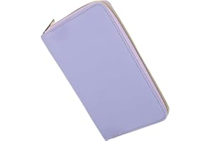 CykTxei 1 Pack PU Leather Zipper Binder Wallet Organizer with Refillable Rings Budget Planner Notebook Pen Slot Cash Pockets 