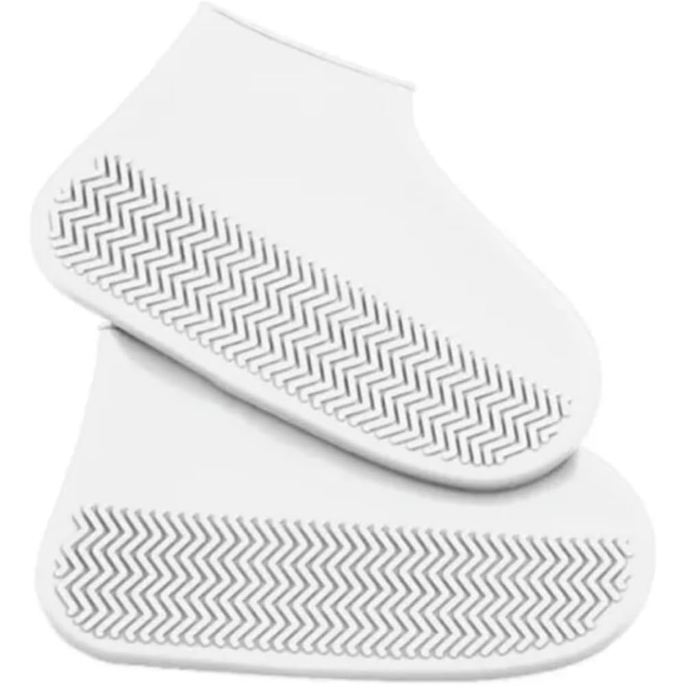 Photo 1 of 1 Pairs Clear Waterproof Silicone Rain Shoe Covers, Hard Sole, Non Slip, Reusable, Size 40-44 for Women and Men