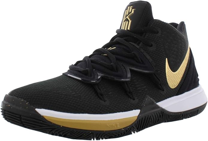 kyrie 5 shoes black and gold