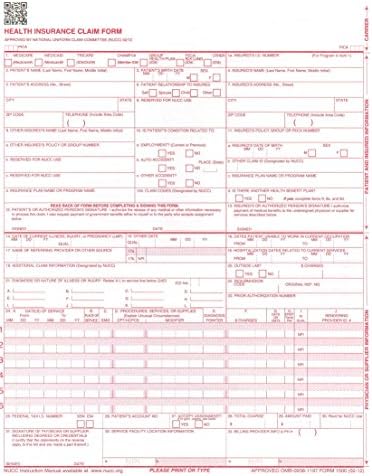 CMS 1500 Claim Forms "ICD-10" HCFA (Version 02/12) - Health Insurance, Laser Cut Sheet - 5,000 Sheets