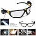 SanSiDo LED Safty Glasses Night Vision Glasses With LED Light 3M Safety Glasses Reading Eyewear Night Riding Glasses Super Bright With Replaceable Battery