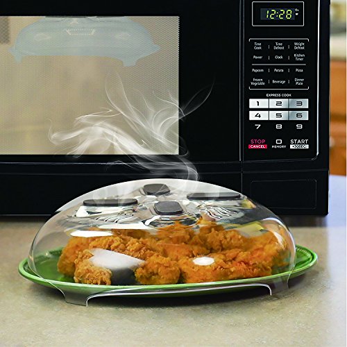 Microwave Hover Anti-Sputtering Cover, New Food Splatter Guard Microwave Splatter Lid with Steam Vents | 11.5 – Inch