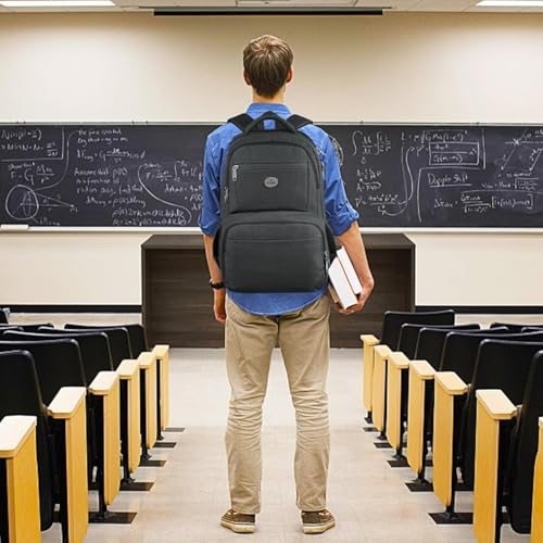 Matein Men's Backpack with Cooling Compartment, Large Laptop Backpack Men 17 Inch | Work Backpack Anti Theft TSA Friendly Laptop Backpack, Waterproof School Backpack for Teenager Work Business, Black