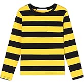 DILBYKE Boys Girl Long Sleeve Striped Crew Neckline T-Shirts Kid Tee