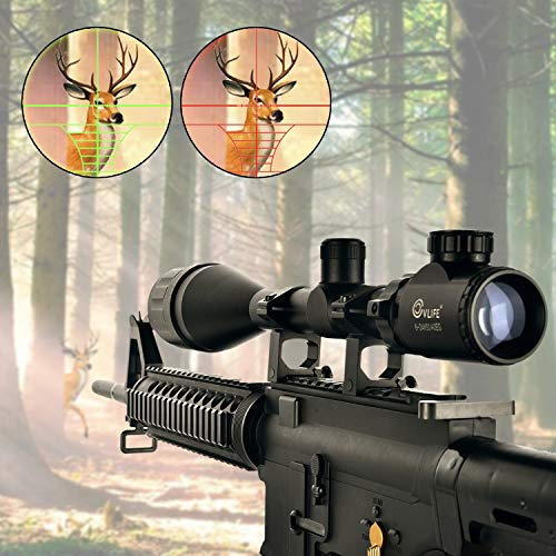 Long Range Rifle Scope 6-24x50 With Rangefinder Reticle – Red/Green ...