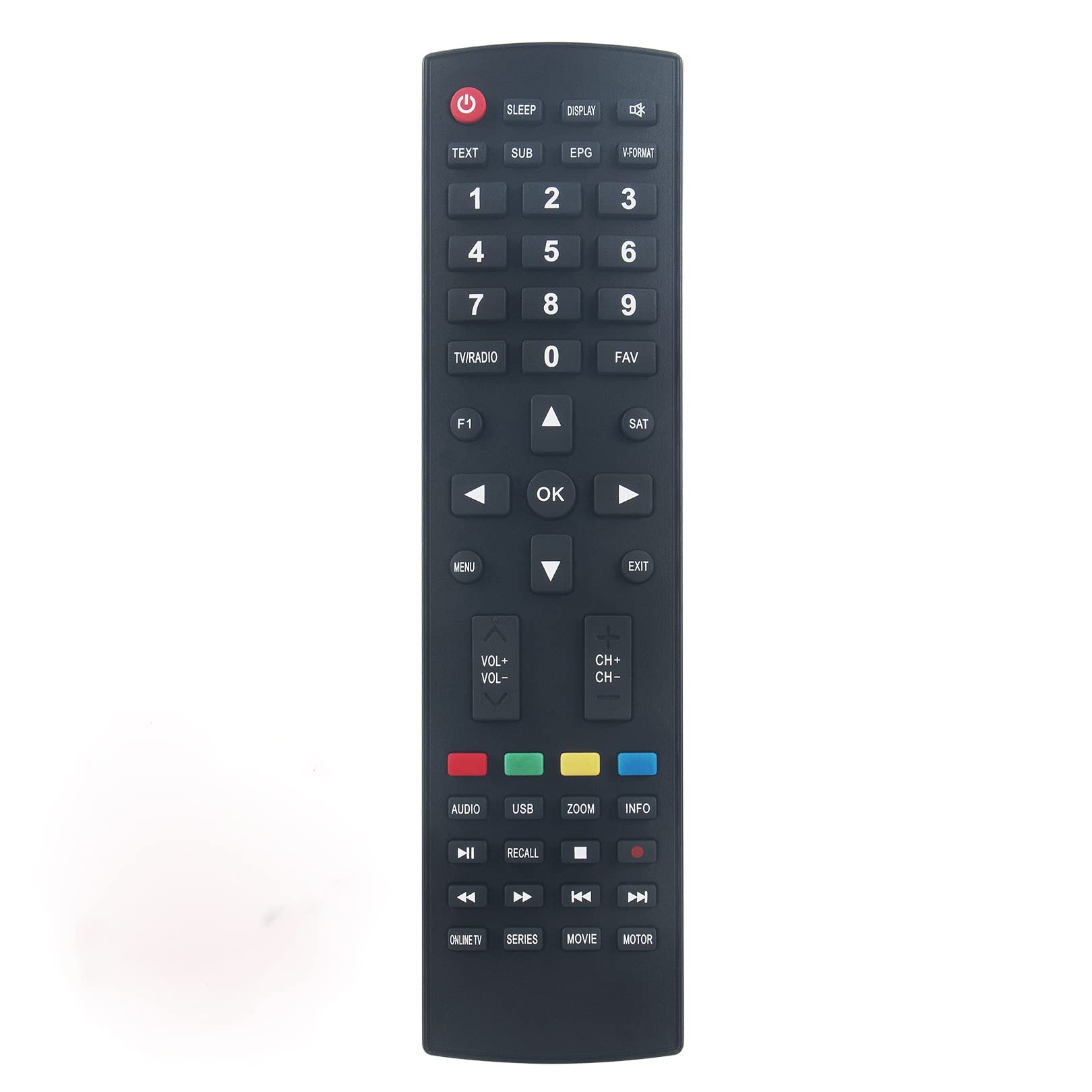 AULCMEET Replacement Remote Control Compatible with iSTAR IPTV HD Receiver A9000 Plus A9700 Plus A8000 A9000 A65000 A1600 Plus A7500 A7000 and all Zeed OTT