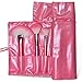 Ecvtop 22 Count Professional Cosmetic Makeup Make up Brush Brushes Set Kit with Leather Pouch (Pink)