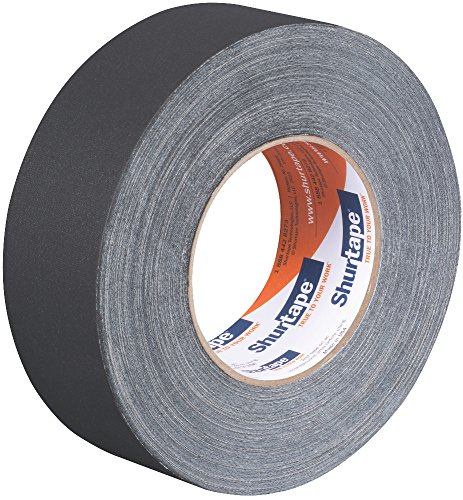 Shurtape P- 628 Professional Grade, Coated Gaffer's Tape, 48mm x 50m, Black, 1 Roll (138775)