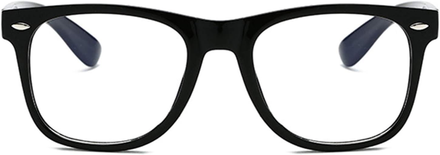 Unisex Blue Light Blocking Glasses Square/Half Frame Eyeglasses Frame Anti Blue Ray for Computer Game Eyewear