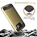 Slimtech TPU Slim Dual Layer Metallic Brush Back Plate Cushioned Case for Samsung Galaxy S7 Edge - Gold