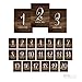 Andaz Press Rustic Wood Print Table Numbers 1-20, 4x6-Inches for Wedding & More