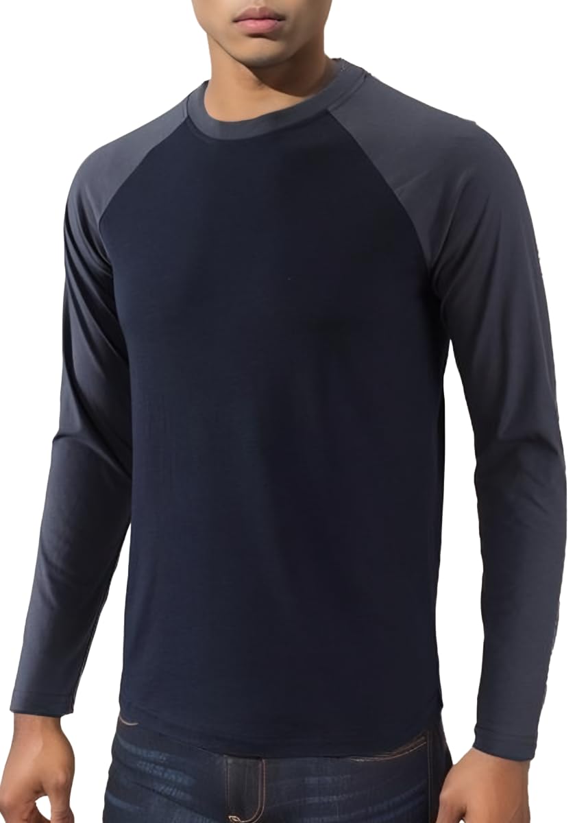 HARBETH Men's Casual Vintage Slim Fit Long Sleeve