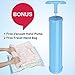 HOMEIDEAS Premium Space Saver Bags, 16 Pack Vacuum Storage Bags (6 Medium, 4 Large, 4 XL, 2 Jumbo) with 2 Free Roll Up Bags no Vacuum Needed and 1 Free Hand Pump