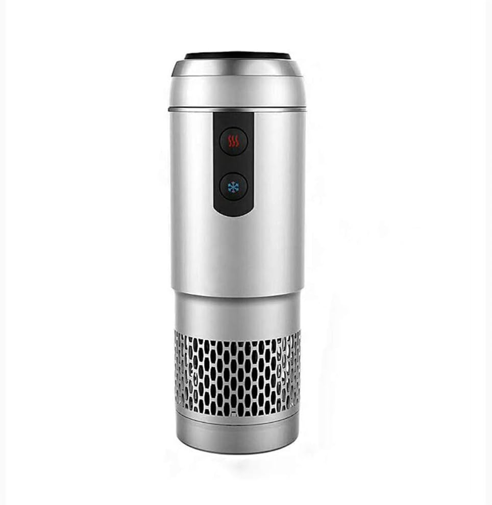 LFLONG 12V-24V Electric Kettle, Heated and cooled smart cup hot and cold cup Car Cup Coffee Mug Stainless Steel Vacuum Heating Cup Auto Shut 300ML-22.6 * 7.9CM