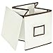 MaidMAX Stackable Storage Cubes Bins with Label Holder and Dual Handles, Set of 3 with One Lid