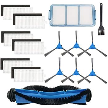 Replacement Parts Accessories Kit Compatible with RoboVac 11S, RoboVac 30, RoboVac 30C, RoboVac 15C Robotic Vacuum Cleaner - 14 Pack (1 Rolling Brush, 6 Filters, 6 Side Brushes,1 Primary Filter)
