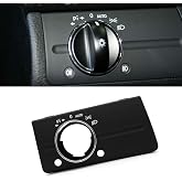 Dash Headlight Control Switch Cover for Benz W211 E-Class | Interior Front Left Head Light Headlamp Control Button Panel Trim Accessories Replacement