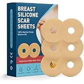 6 Pack Silicone Scar Removal Sheets for Breast - Breast Silicone Scar Sheets Tape - Breast Reduction After Surgery for Scars, Breast Augmentation Post Surgery Supplies for Scar Treatment (blue)