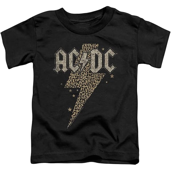 Amazon.com: PopFunk Classic AC/DC Leopard Bolt, Black Youth