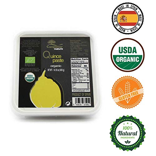 SPANISH ORGANIC QUINCE PASTE 14.1oz | Just Three Ingredients | Membrillo | Quince Jelly | Dulce De Membrillo | Quince Jam | Quince Paste Membrillo | Quince Paste Organic | Gluten Free