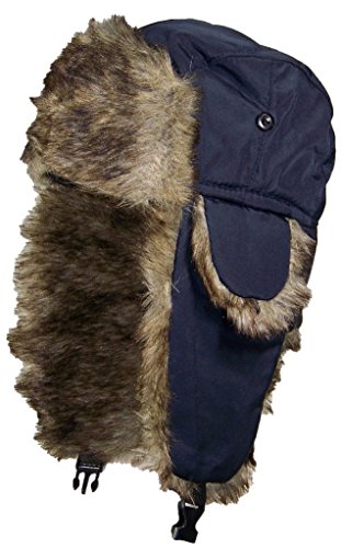 Best Winter Hats Toddler Soft Nylon Russian/Aviator Winter Cap (One Size) - Navy - Thumbnail 3