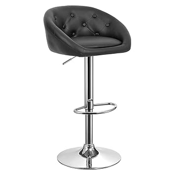 MBTC Delton Cafeteria Bar Stool Chair in Black
