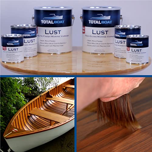 TotalBoat482869 Lust Marine Varnish, High Gloss and Matte Finish for