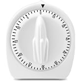 Visual Mechanical Timer, 60-Minute Wind Up Kitchen &amp; Classroom Timer | No batteries mechanical visual timer with loud alarm for kitchen cooking, kids study, and classroom management