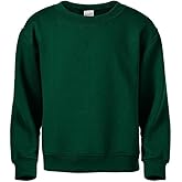 Soffe MJ Boys 8-20 Crew Sweatshirt, Dark Green, Small