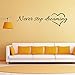 Wall Stickers,GOODCULLER Never Stop Dreaming Removable Art Vinyl Mural Non-toxic Room Magnetic Background Decorated Decal Home Decor