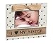Shabby Chic Baby Loves Sister 4X6 Wooden Picture Frame