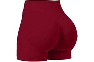 Women Workout Impact Shorts Scrunch Butt Lifting Tummy Control Leggings Gym Running Seamless Booty Biker Shorts