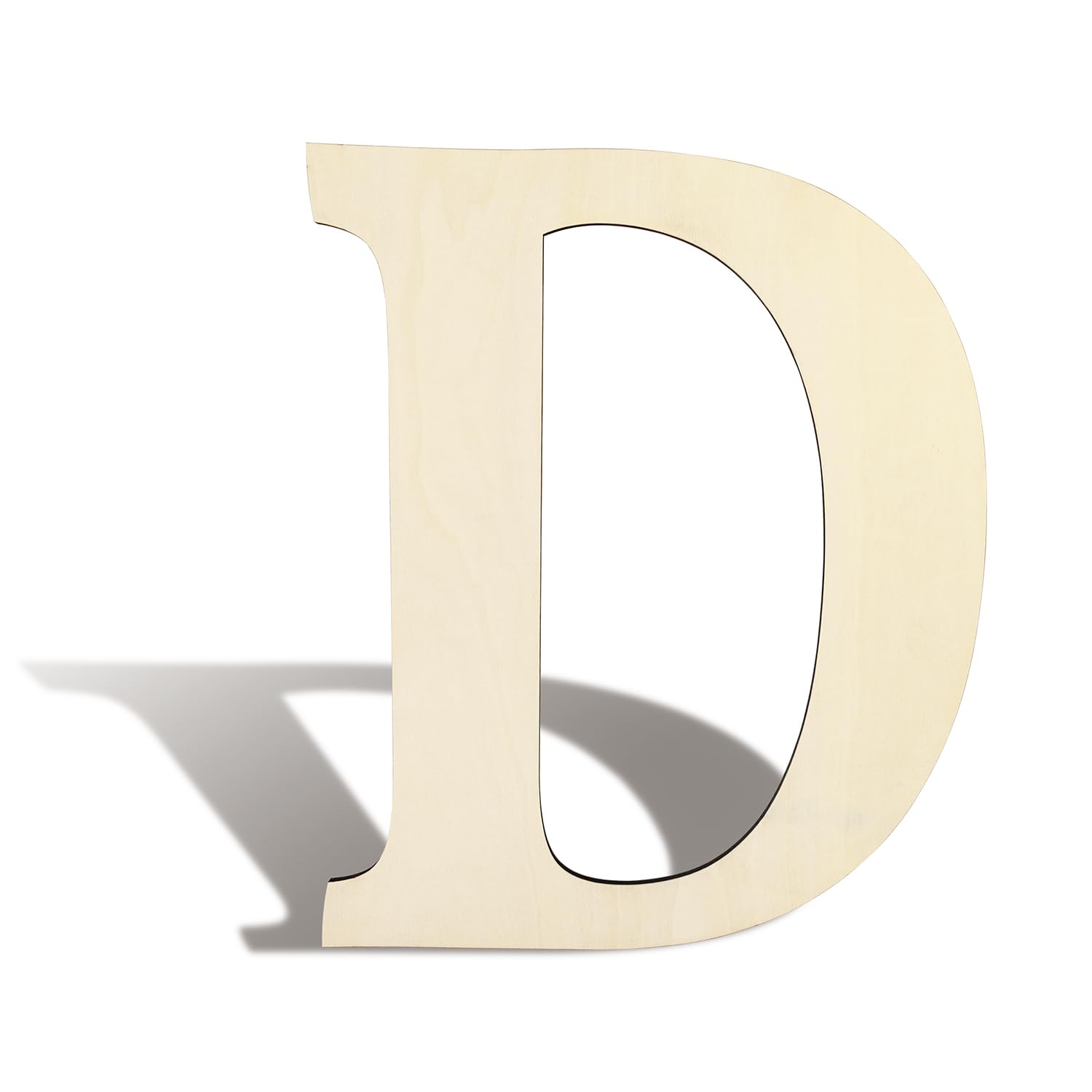Photo 1 of 17 Inch Large Wooden Letters D Blank Unfinished Wood Letters Numbers Sign A-Z Alphabet Cutouts Paintable Wooden Letters for Home Wall Decor Birthday Wedding Party Classroom Nursery Decor (D)