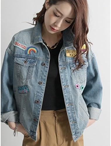 ウィゴー レディース Wego ウィゴー Wego パッチクラッシュデニムジャケット デニム淡加工色 F コート ジャケット 通販 Amazon