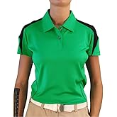 Ladies Caddie Golf Shirt - Lime/Black