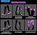 Compression Socks Men Women for Edema, Varicose Veins, Diabetic Socks Purple Black L