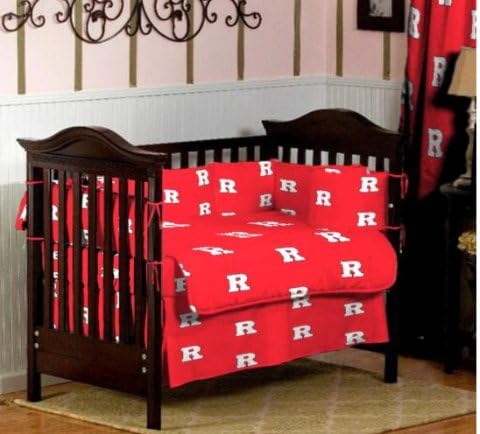 RUTGERS Scarlet Knight Baby Crib Set - 5 Pc Set