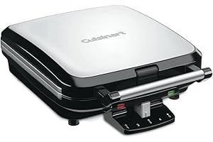 Cuisinart 4-Slice Belgian Waffle Maker, Stainless Steel/Black, WAF-150P1