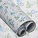 Valleycomfy Waterproof and Dustproof PVC Self-Adhesive Shelf Liner Drawer Contact Paper Perfect For Drawer, Furniture, Wall Decoration, 17x78 Inches, Blue Rose