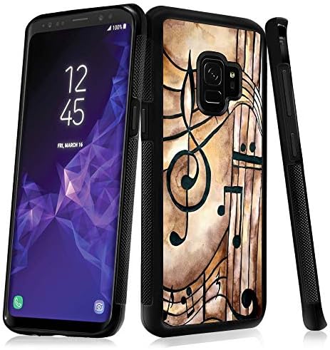Case for Samsung Galaxy S9 case Musical Instruments Slim Soft and Hard Tire Shockproof Protective Phone Cover Case Slim Hybrid Shockproof Protective Case Anti-Scratch Cushion Bumper with Reinforced Co