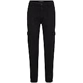 GUESS Women's Bowie Straight Leg Cargo Chino Pant, Jet Black Multi, 30