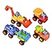 Coolecool Push and Go Pull Back Vehicles with Lasting Friction Power for Baby Toys 18 Months (4 Play Vehicles: Tractor, Bulldozer, Dumper, Cement Mixer)